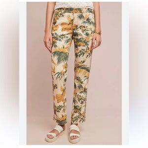 Anthropologie women's tropical floral chino 25P